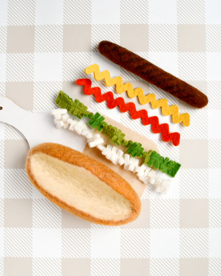 Felt Hot Dog Play Food Set