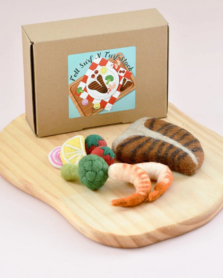 Felt Surf and Turf Stack Play Food Set