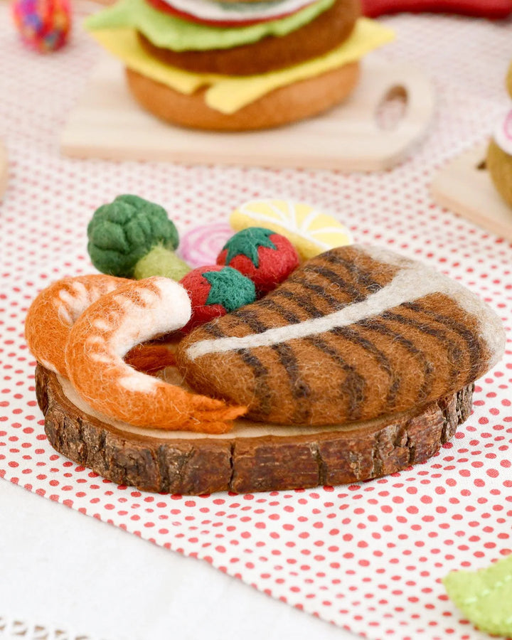 Felt Surf and Turf Stack Play Food Set