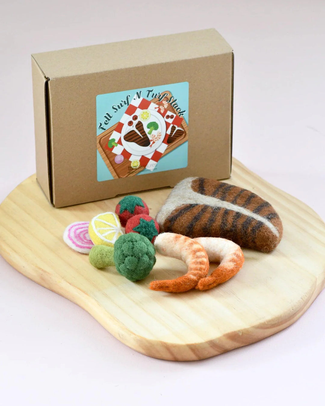 Felt Surf and Turf Stack Play Food Set