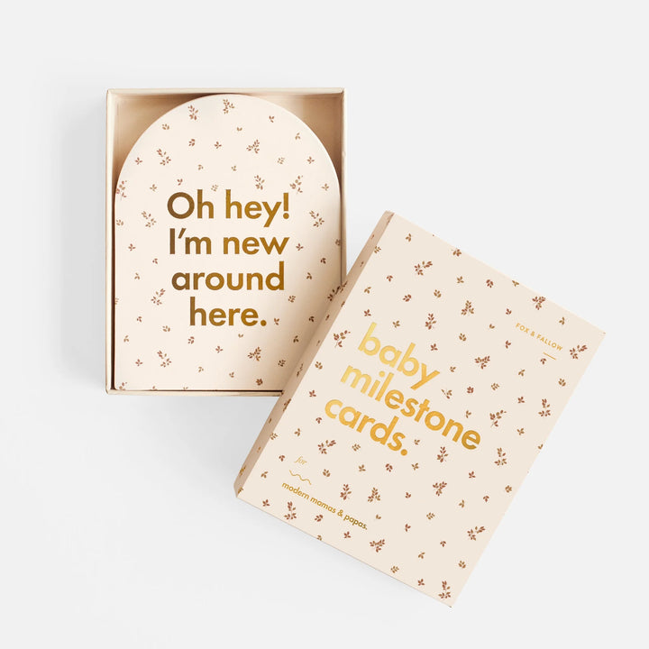 Fox & Fallow’s Baby Milestone Cards  - Broderie