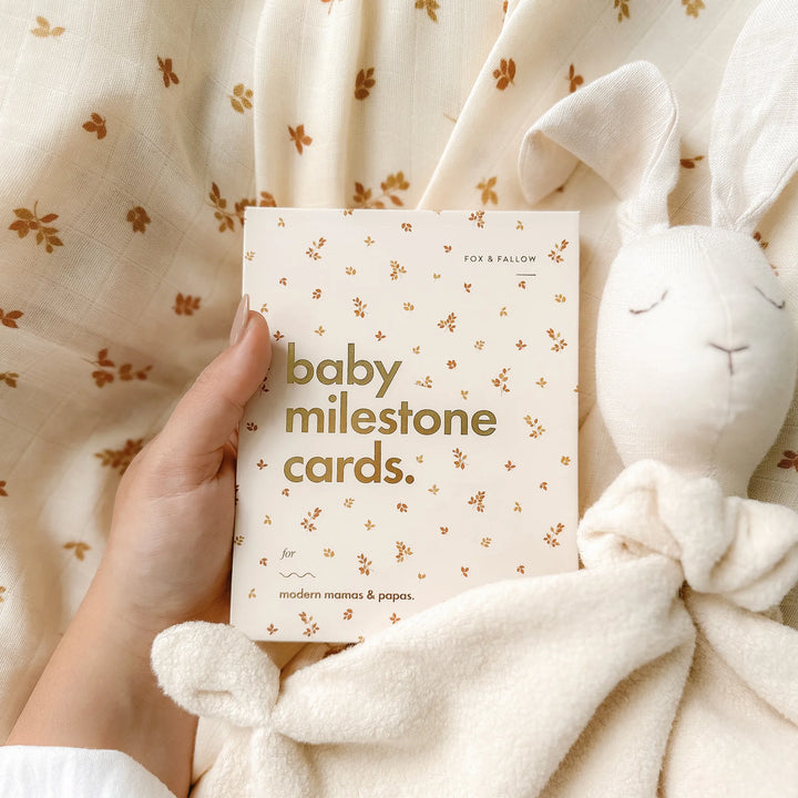 Fox & Fallow’s Baby Milestone Cards  - Broderie