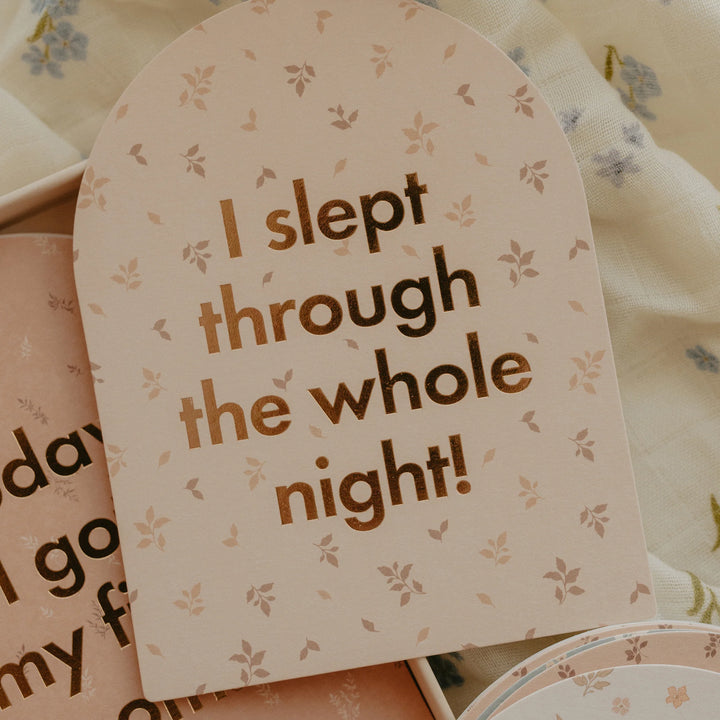 Fox & Fallow’s Baby Milestone Cards  - Broderie