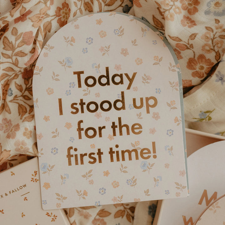 Fox & Fallow’s Baby Milestone Cards  - Broderie