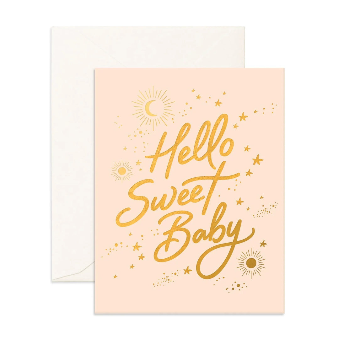 Hello Sweet Baby Stars Greeting Card