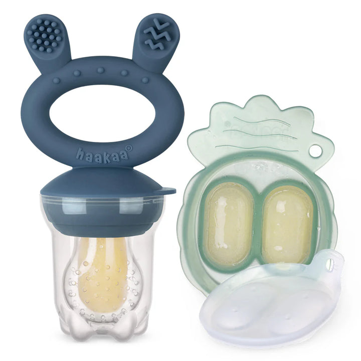 Haakaa Silicone Fresh Food Feeder & Mini Nibble Tray Combo