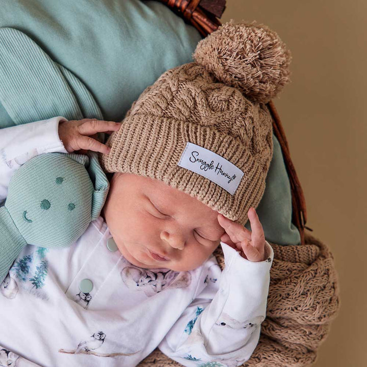 Snuggle Hunny Organic Knit Beanie -  Hazelnut