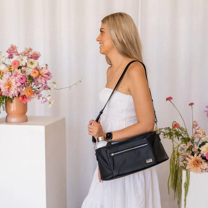 Vanchi Pram Caddy Shoulder Strap - Black