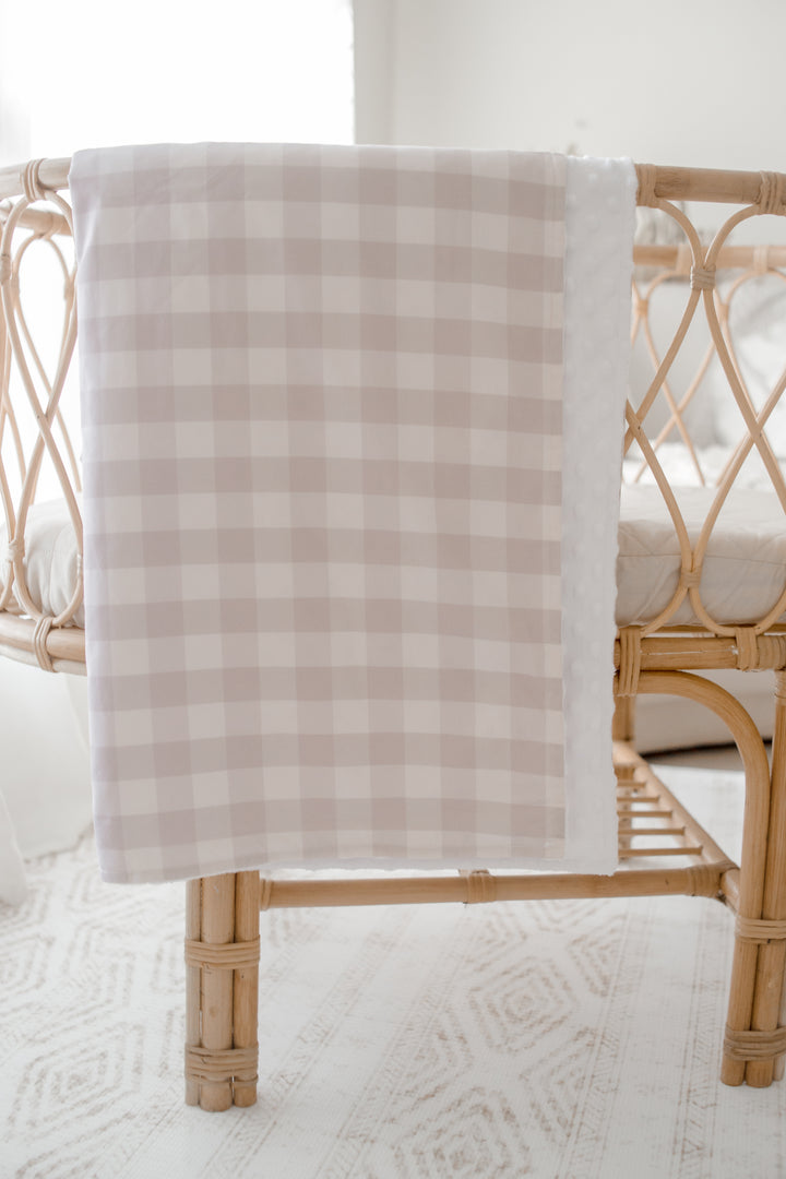 Bambella Snuggle Blanket - Blush Gingham
