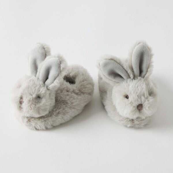 Grey Some Bunny Loves You Baby Booties