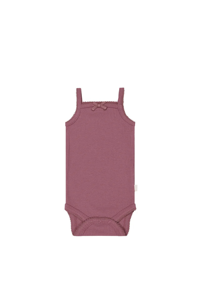 Jamie Kay Organic Cotton Modal Singlet Bodysuit - Rosette