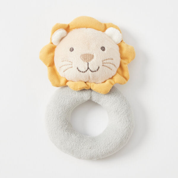 Safari Friends Plush Lion Rattle