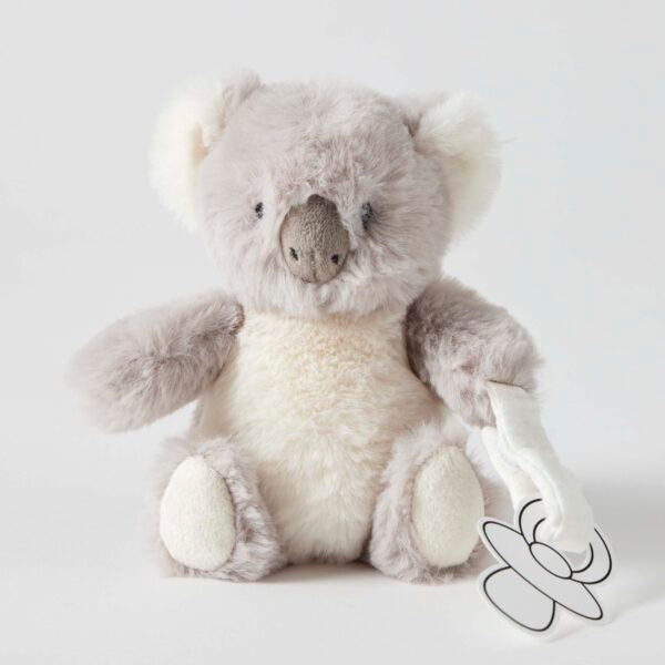 Kara Koala Plush Toy & Dummy Holder Clip