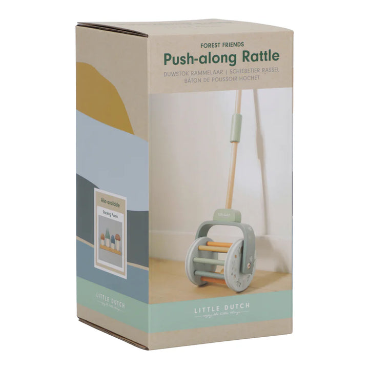 Forest Friends Push Along Wooden Rattle