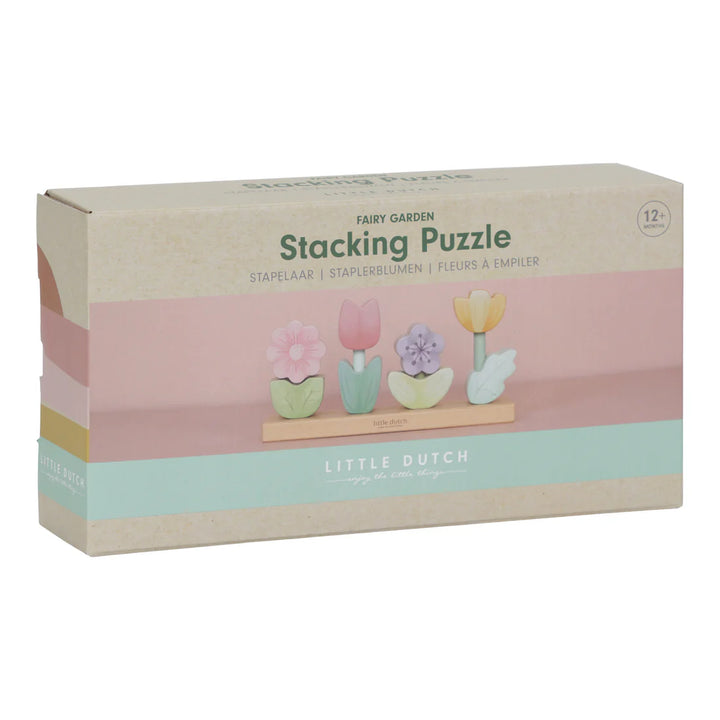 Fairy Garden Wooden Stacking Puzzle Flower