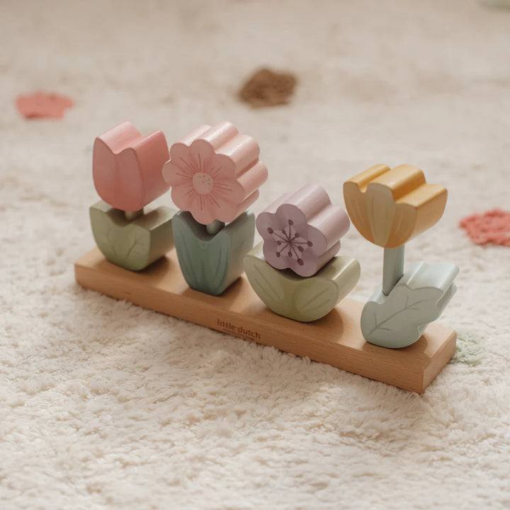 Fairy Garden Wooden Stacking Puzzle Flower