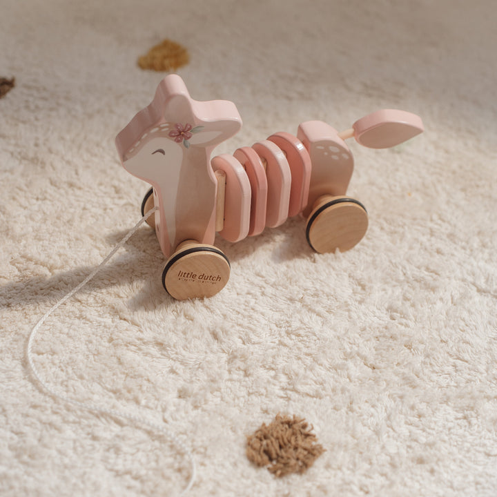 Fairy Garden Pull-Along Wooden Deer
