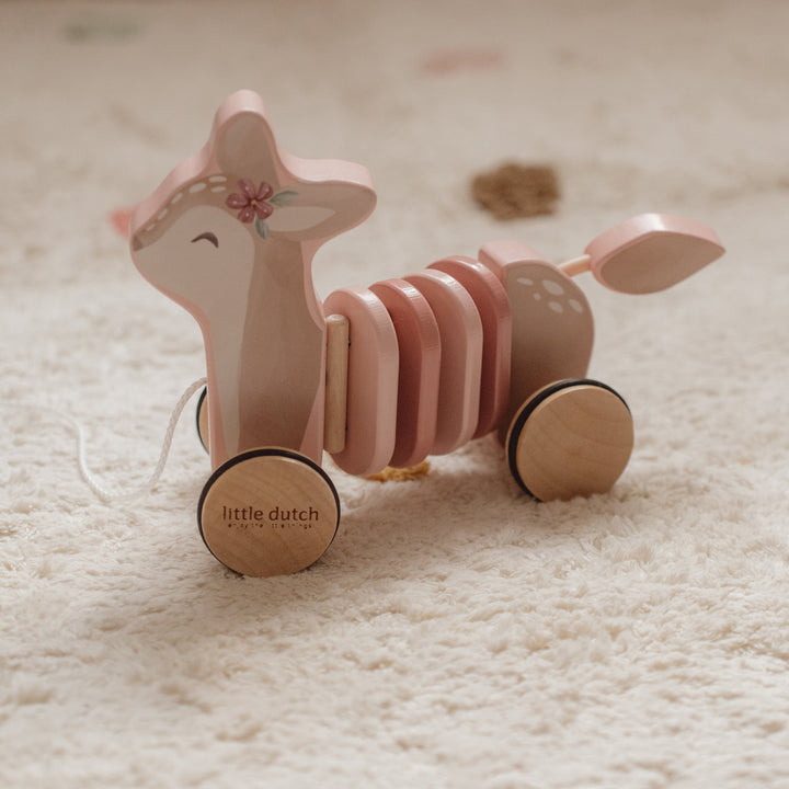 Fairy Garden Pull-Along Wooden Deer