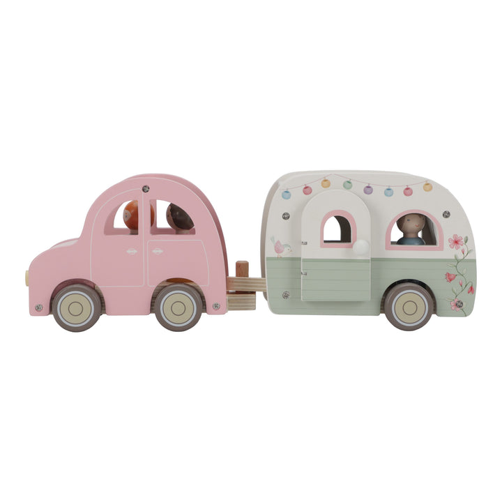 Little Dutch Wooden Toy Car and Caravan