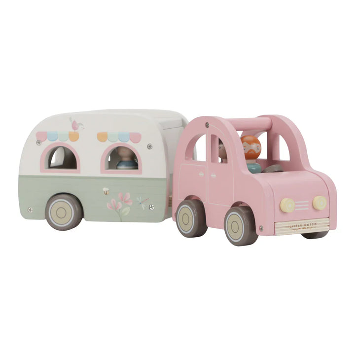Little Dutch Wooden Toy Car and Caravan
