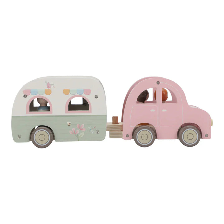 Little Dutch Wooden Toy Car and Caravan