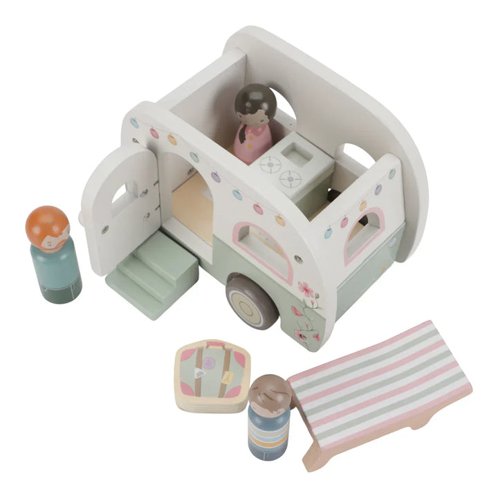 Little Dutch Wooden Toy Car and Caravan