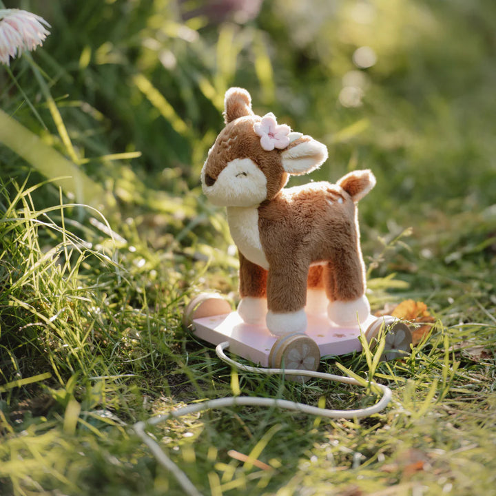 Fairy Garden Pull-Along Plush Deer