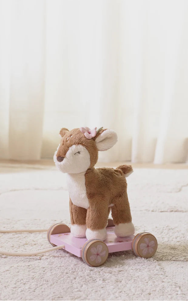 Fairy Garden Pull-Along Plush Deer