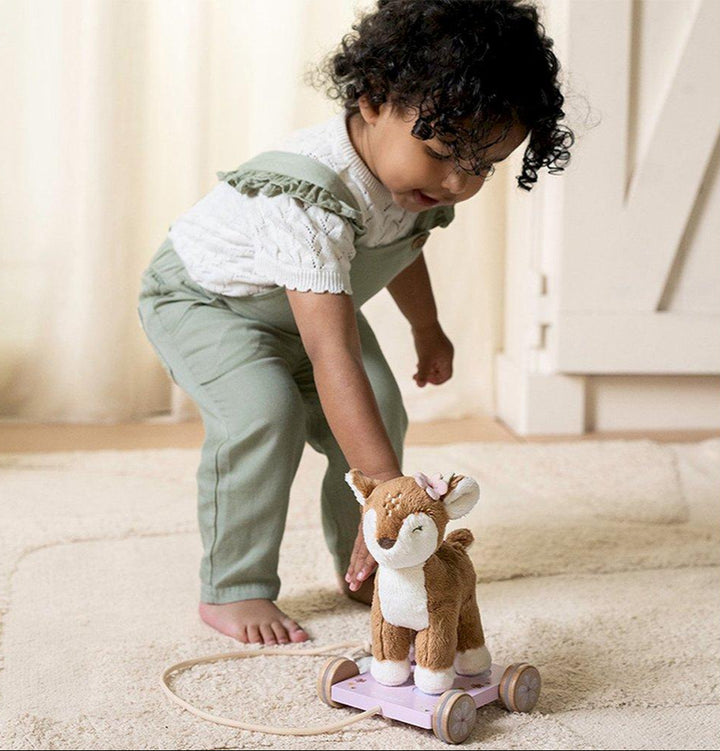 Fairy Garden Pull-Along Plush Deer