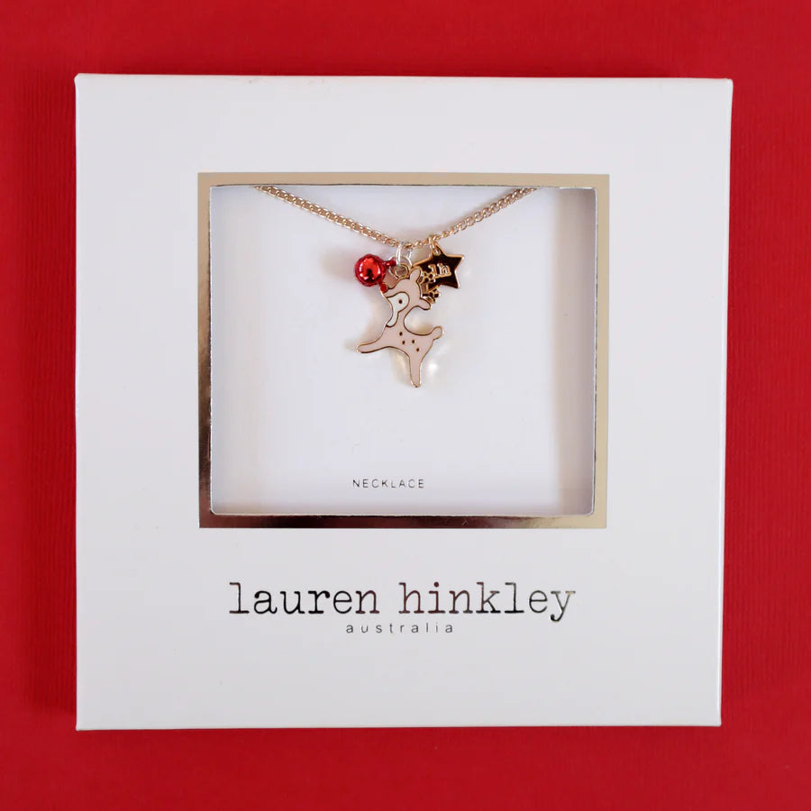Lauren Hinkley Christmas Necklace - Jingle Bell Reindeer