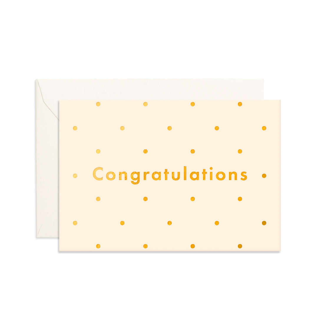 Mini Greeting Card - Congratulations Dots