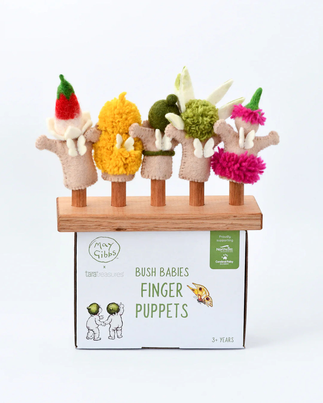 May Gibbs x Tara Treasures - Bush Babies Finger Puppets Set