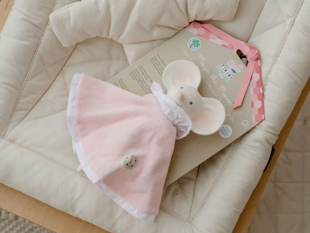 Tikiri Meiya the Mouse Snuggly Teether & Comforter