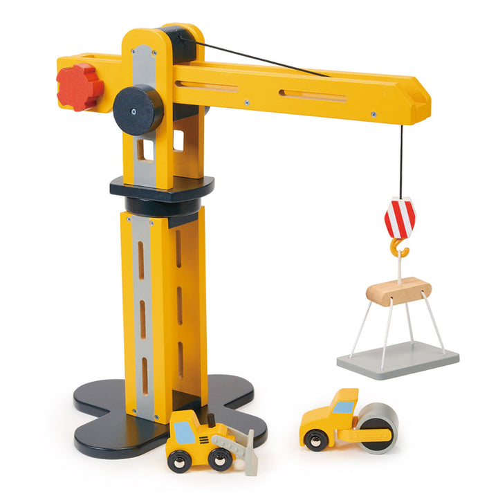 Mentari Wooden Big Yellow Construction Crane