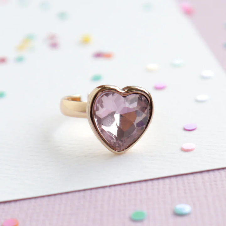 Mon Coco Adjustable Ring - Gem Heart