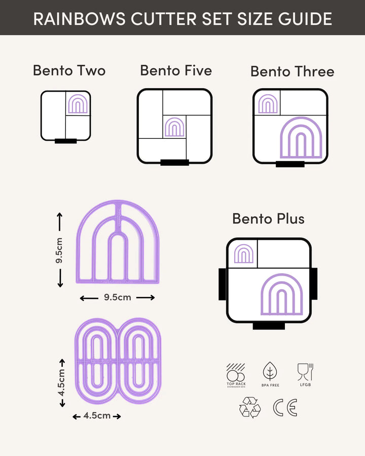 Lunch Punch Sandwich Cutter Set - Rainbows