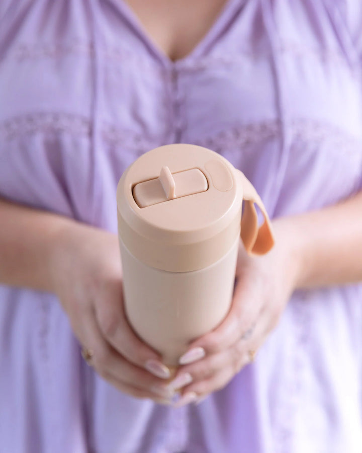 MontiiCo Fusion 475ml Insulated Sipper Lid Drink Bottle | Dune