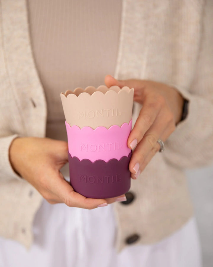 Montii Fusion Small Silicone Scallop Bumper 3 Pack - Ruby