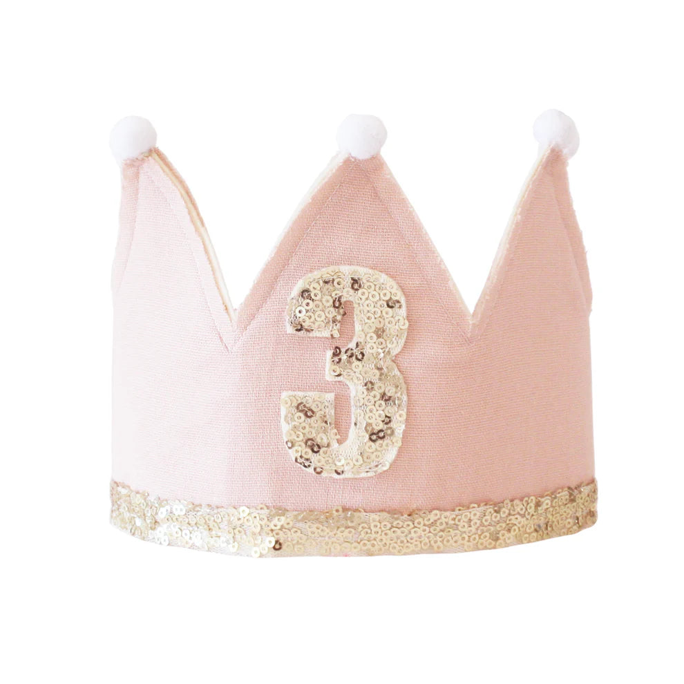 Alimrose 3rd Birthday Crown - Pink