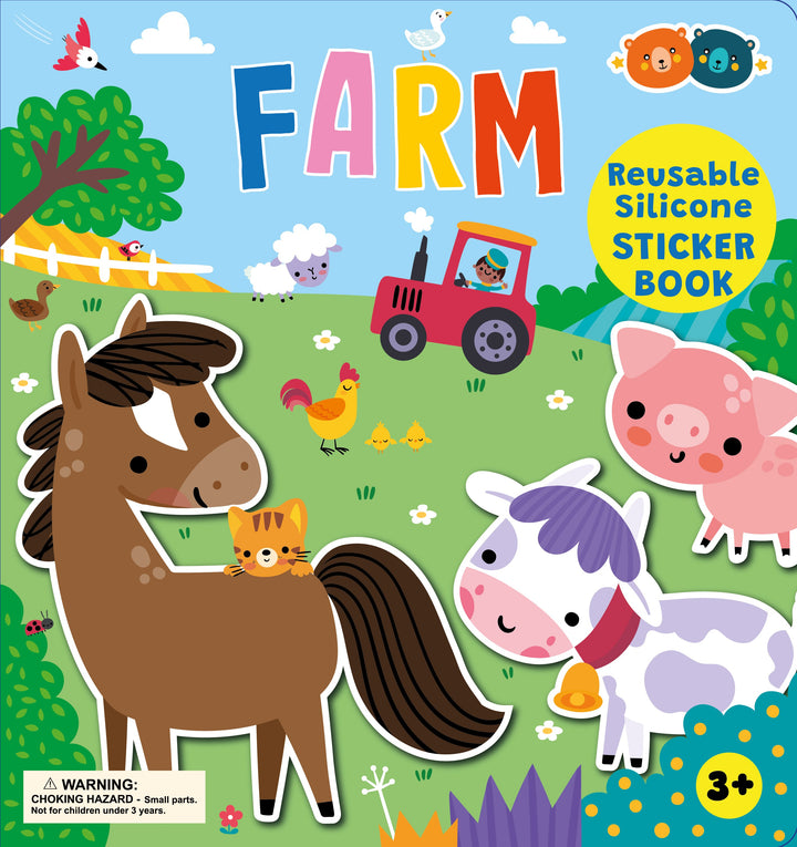 On the Farm Reusable Silicone Sticker Book