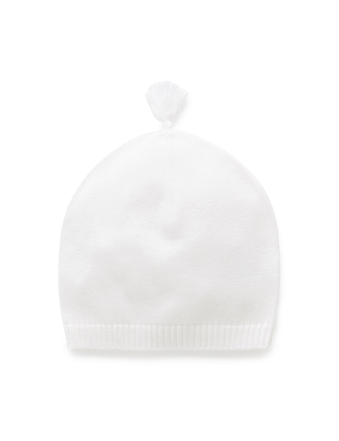 Purebaby Essentials Newborn Beanie - White