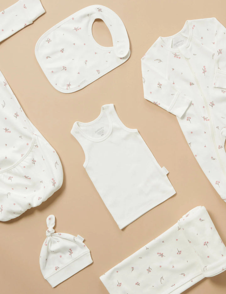 Purebaby Organic Essentials Hospital Bag Essential Vanilla Blossom $120+ Value