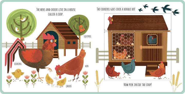 Peek Inside In The Farm Board Book