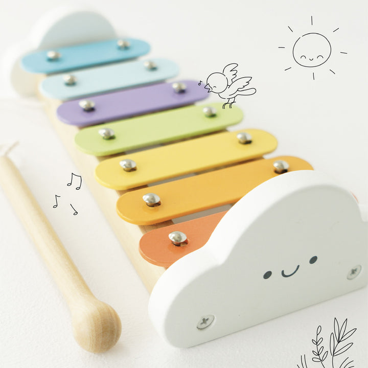 Le Toy Van Petilou Rainbow Wooden Xylophone