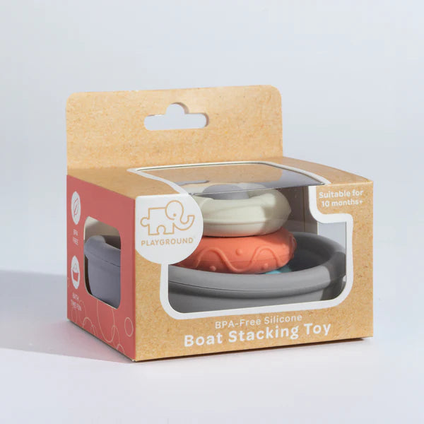 Playground Silicone Stacking Bath Boat Set