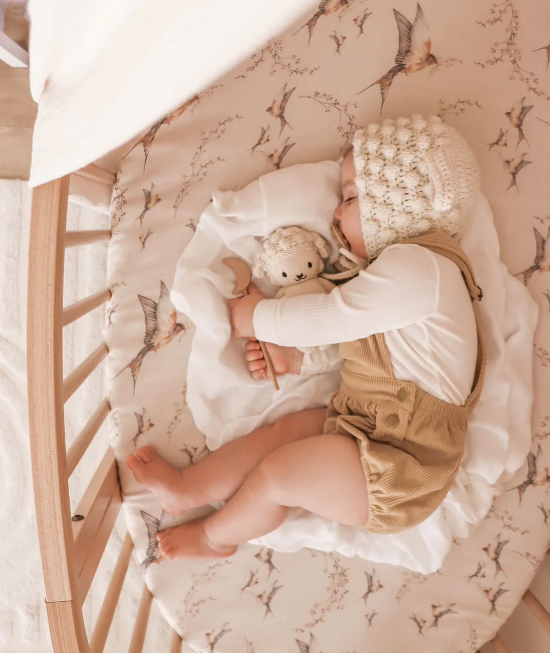 Pop Ya Tot Organic Muslin Cot Sheet - Nightingale