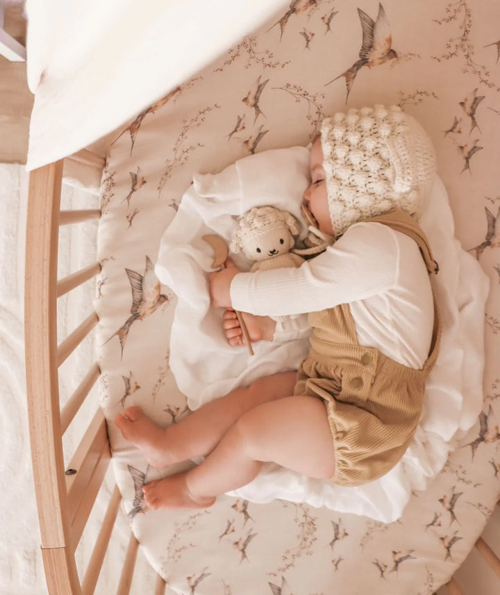 Pop Ya Tot Organic Muslin Cot Sheet - Nightingale