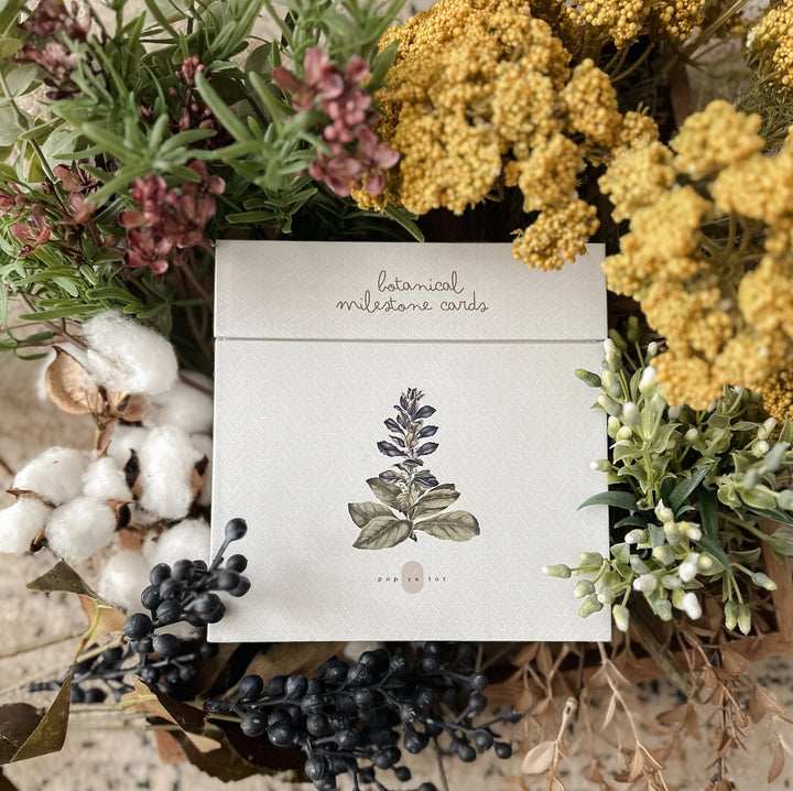 Pop Ya Tot Botanical Milestone Card Set
