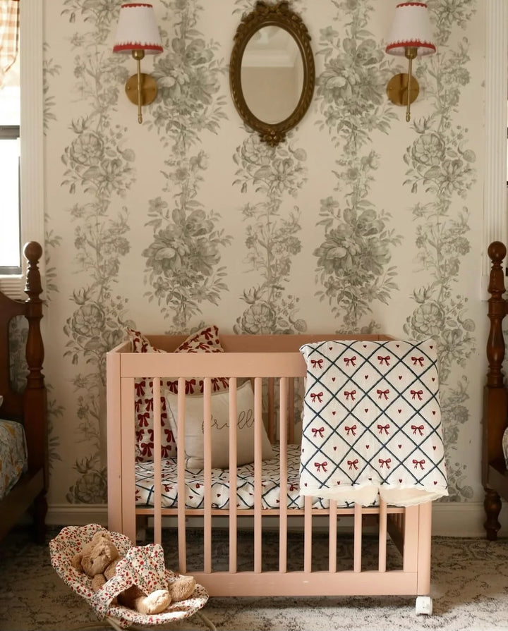 Pop Ya Tot Organic Muslin Cot Sheet - Bow Peep