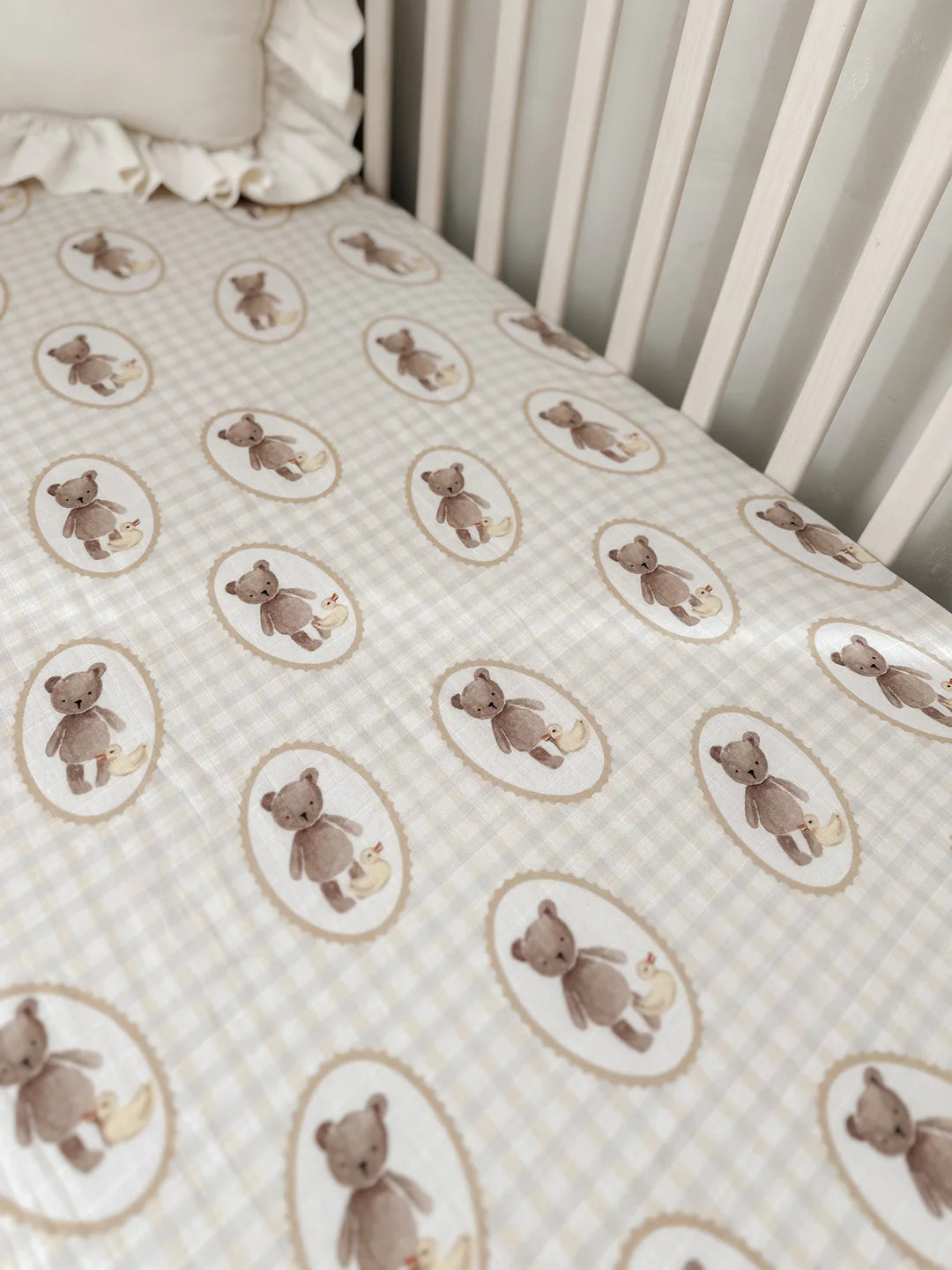Pop Ya Tot Organic Muslin Cot Sheet - Ted & Duck